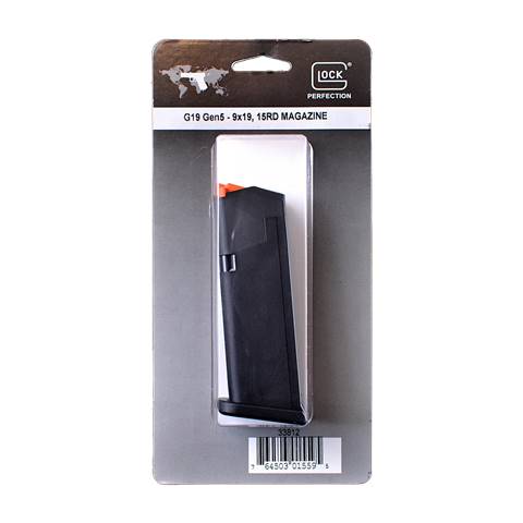 GLOCK 19 GEN5 9MM - 15RD MAGAZINE BLACK **Brand-new in PACKAGE**