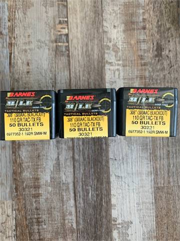 Barnes 300 BLK 110 gr TAC-TX FB bullets