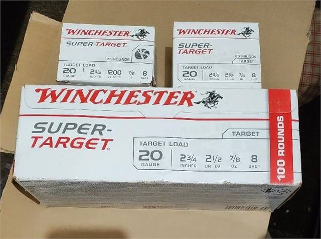 20 Gauge shotgun shells WINCHESTER.  2 3/4 8 shot   150 Rounds