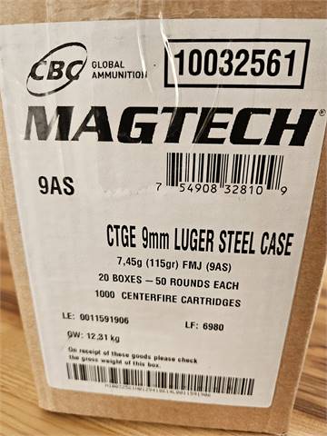 MAGTECH 9MM 115 gr Steel case