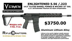 V Seven Enlightened 556/223 LR Rifle 14.5" Fluted Barrel