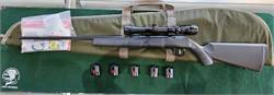 SAVAGE A22 22MAG RIFLE W/SCOPE & 6MAGS