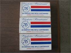 3-Boxes Winchester 30-30 Bi Centennial 150 gr. Silvertip Ammo (collectors)