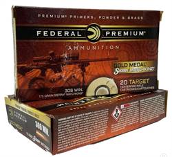 Federal Gold Medal Sierra Match King .308 Winchester 175 Grain Boat Tail Hollow Point 20rds Per Box