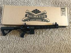 PSA 16" Mid-Length 5.56 NATO 1/7 Nitride 13" Lightweight Hex M-Lok MOE EPT Rifle with MBUS Sight Set