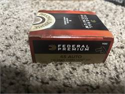 Federal 45acp Hydra-Shock Personal Defense ammunition