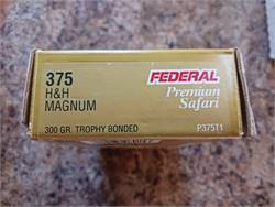 $50    375 H&H  'PREMIUM SAFARI'  W/ 300 grain TROPHY BONDED bullets (cash or trade)