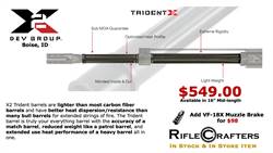 X2 Development Trident Barrel 16" Mid-Length Gas System